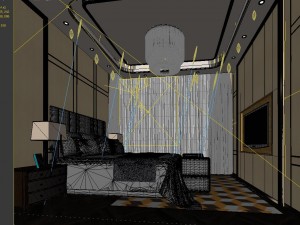 stylish bedroom complete 118 Modelo 3D