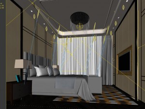 stylish bedroom complete 118 Modelo 3D