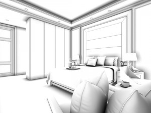 stylish bedroom complete 119 Modelo 3D