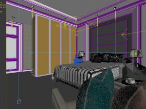 stylish bedroom complete 119 Modelo 3D