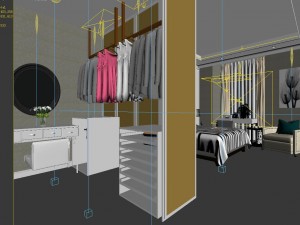 stylish bedroom complete 119 Modelo 3D