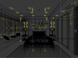 stylish bedroom complete 120 Modello 3D