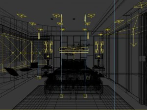 stylish bedroom complete 120 3D Model