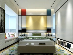 quarto elegante completo 121 Modelo 3D