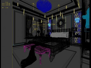 stylish bedroom complete 123 3D Модель