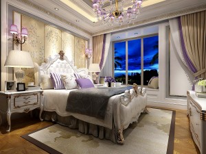 stylish bedroom complete 124 3D Model