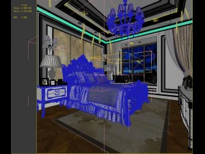 stylish bedroom complete 124 3D Model