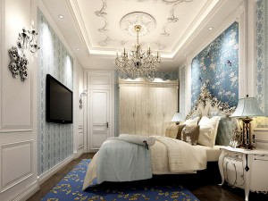 stylish bedroom complete 125 3D Model