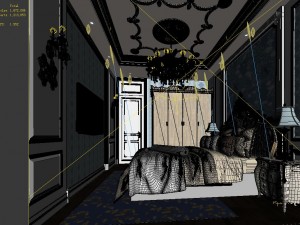 stylish bedroom complete 125 3D 模型