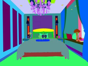 stylish bedroom complete 126 3D Model