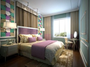stylish bedroom complete 127 Modèle 3D