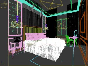 stylish bedroom complete 127 3D Model