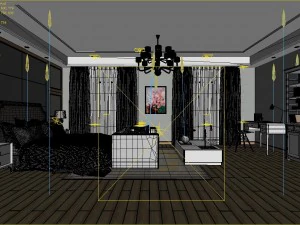 stylish bedroom complete 128 3D Model
