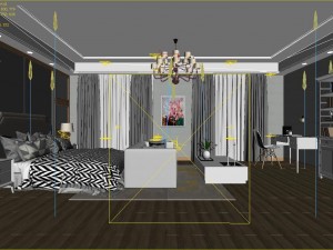 stylish bedroom complete 128 3D 模型