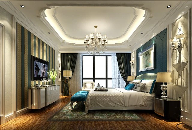 stylish bedroom complete 129 3D Model .c4d .max .obj .3ds .fbx .stl .blend 