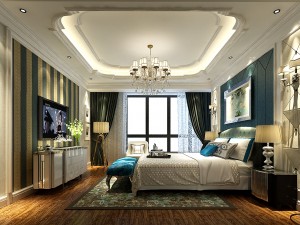 stylish bedroom complete 129 3D Model