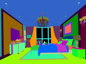 stylish bedroom complete 129 3D Model