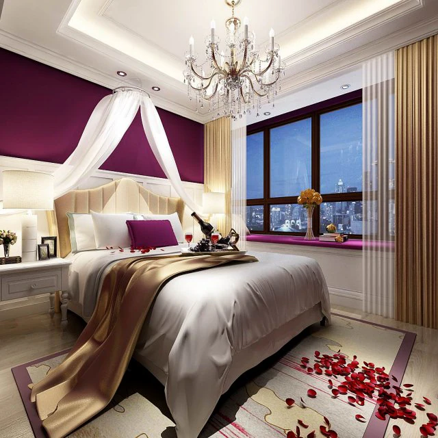stylish bedroom complete 130 3D Model .c4d .max .obj .3ds .fbx .stl .blend 