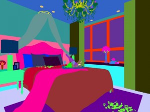 stylish bedroom complete 130 3D Modell