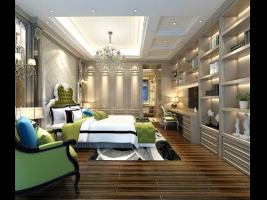 stylish bedroom complete 131 3D Model