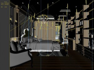 stylish bedroom complete 131 3D Model