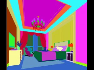stylish bedroom complete 133 3D Model