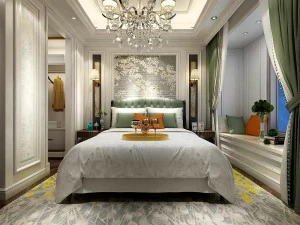 stylish bedroom complete 134 3D Model