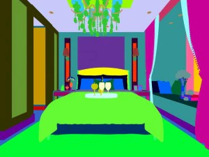 stylish bedroom complete 134 3D Model