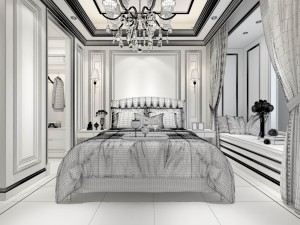 stylish bedroom complete 134 Modelo 3D