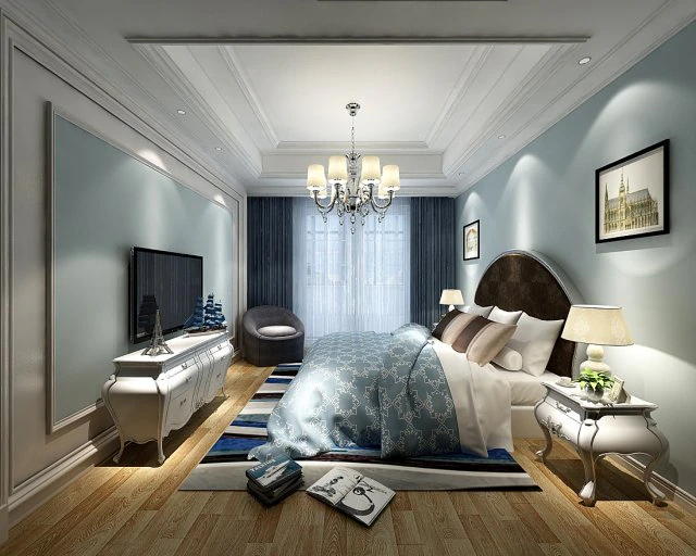 stylish bedroom complete 135 3D Model .c4d .max .obj .3ds .fbx .stl .blend 