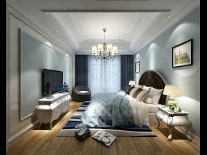 stylish bedroom complete 135 Modello 3D