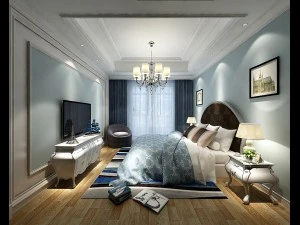 quarto elegante completo 135 Modelo 3D