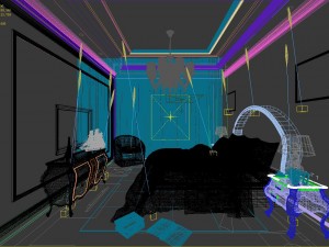 stylish bedroom complete 135 Modelo 3D