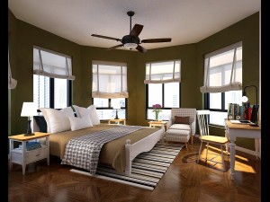 stylish bedroom complete 136 Modèle 3D