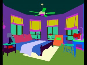 stylish bedroom complete 136 Modèle 3D