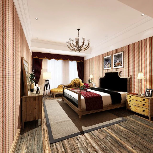 stylish bedroom complete 137 3D Model .c4d .max .obj .3ds .fbx .stl .blend 