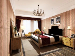 stylish bedroom complete 137 3D Model