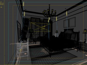 stylish bedroom complete 137 3Dモデル