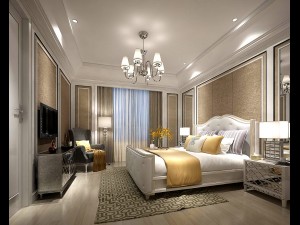 stylish bedroom complete 138 Modelo 3D