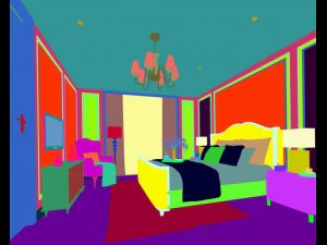 stylish bedroom complete 138 3D Model