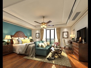 stylish bedroom complete 139 Modello 3D