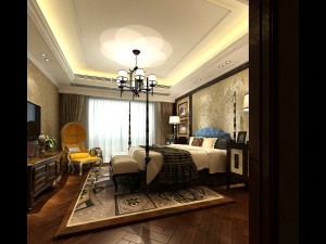 stylish bedroom complete 141 3D Model
