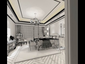 stylish bedroom complete 141 3D Модель