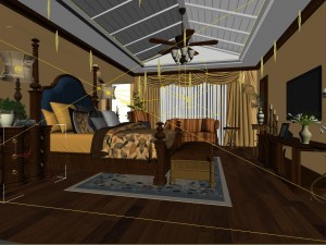 stylish bedroom complete 142 3D Model