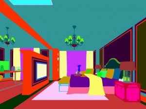 stylish bedroom complete 144 3D Model