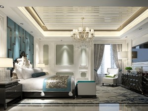 stylish bedroom complete 146 3D Model