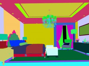 stylish bedroom complete 146 3D Model
