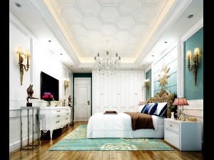 stylish bedroom complete 147 Modello 3D