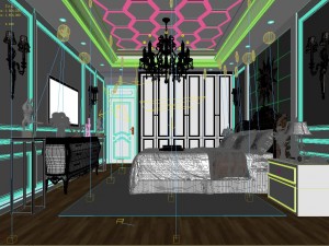 stylish bedroom complete 147 Modelo 3D