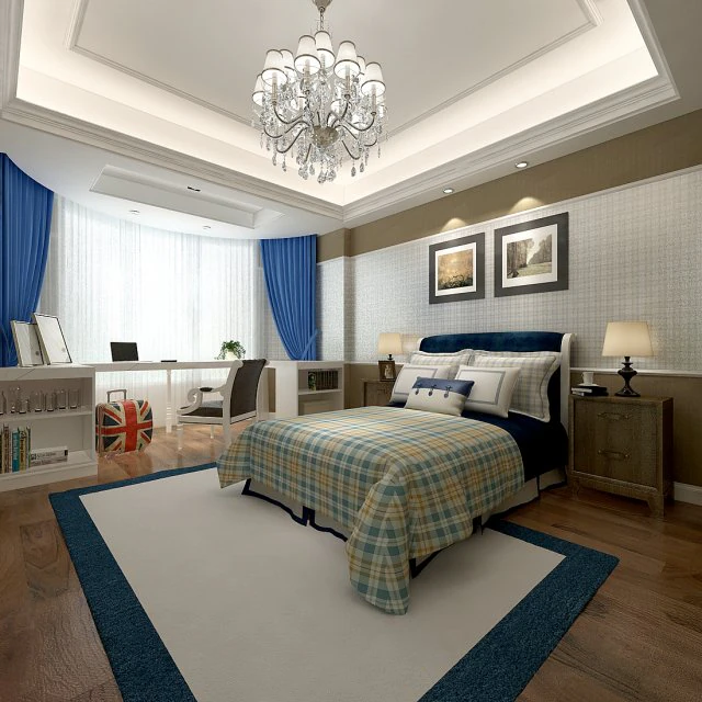 stylish bedroom complete 148 3D Model .c4d .max .obj .3ds .fbx .stl .blend 